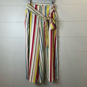 Zara Trafaluc | Cropped Multicolored Striped Pants Size XS